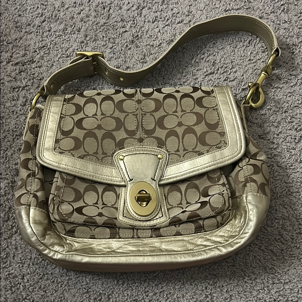 Coach Brown and Gold Women's Bag